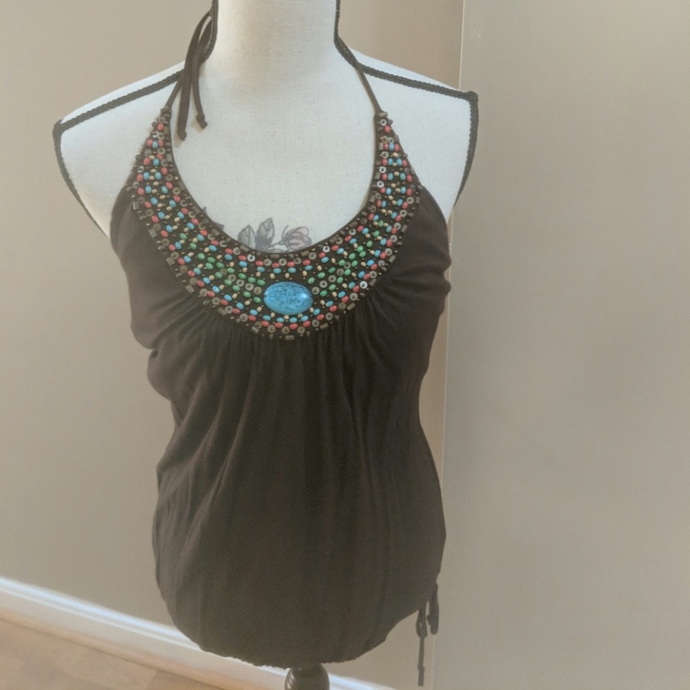 Multi- color Beaded Halter